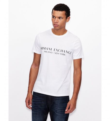 Til mænd. 8NZT72Z8H4Z1100 Klassisk T-shirt (S), Casual, Bomuld, Korte ærmer - Armani Exchange - Modalova