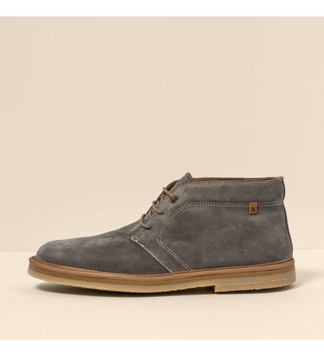 Til mænd. 2595011R3005_039 N5950 Silk Suede Graphite lædersko (40), Fast, 1-3 cm, Blonder, Casual, Grå - El Naturalista - Modalova