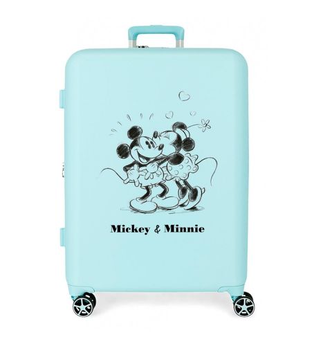 Til kvinder. 3739427 Mickey & Minnie Kisses Medium hård kuffert 70 cm (OSFA), Casual, ABS/Polykarbonat, Mellem - Disney - Modalova