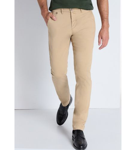 Til mænd. 4579498 Peach satin chino bukser medium talje Slim - Medium talje (30), Brun, Casual, Bomuld - Victorio & Lucchino, V&L - Modalova