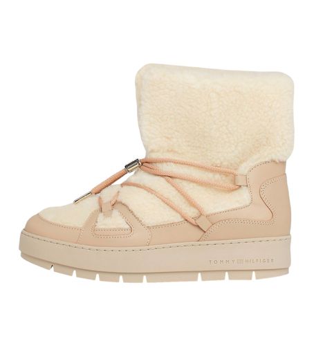 Til kvinder. FW0FW07505 Snesko Plush (37), 1-3 cm, Blonder, Casual, Udendørs, Bæredygtig, Genanvendt polyester - Tommy Hilfiger - Modalova