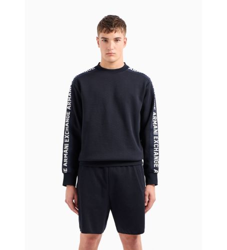 Til mænd. 3DZMLAZJLGZ1583 Sweatshirt uden hætte navy (XXL), Casual, Bomuld, Blå - Armani Exchange - Modalova