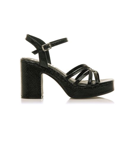 Til kvinder. 59609 Britt Black Dress Sandals -Hælhøjde 7 cm (36), , 5-8 cm, Spænder, Casual - Mustang - Modalova