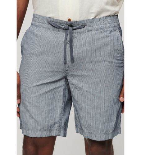 Til mænd. M7110423A Navy shorts i hør (L), Casual, Linned, Blå - Superdry - Modalova