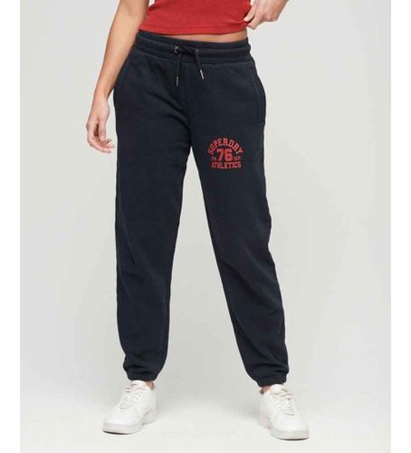 Til kvinder. W7011046A Athletic College navy baggy joggingbukser (36), Casual, Bomuld, Blå - Superdry - Modalova