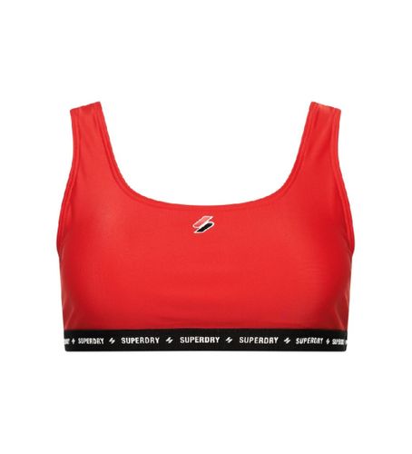 Til kvinder. W3010295A Stretch-top med mikrologo Code red (6 UK = XXS), Sport, Genanvendt polister, Bæredygtig - Superdry - Modalova