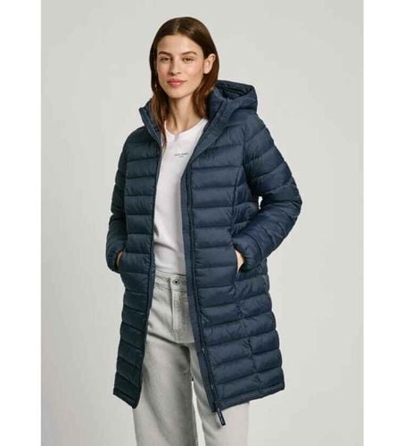 Til kvinder. PL402442 Ammy Coat Lang navy (XS), Casual, Nylon, Lange ærmer, Blå - Pepe Jeans - Modalova