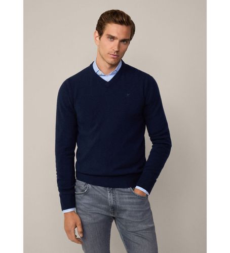 Til mænd. HM703240 Pullover i uld V navy (XXL), Casual, Bomuld, Lange ærmer, Blå - Hackett London - Modalova