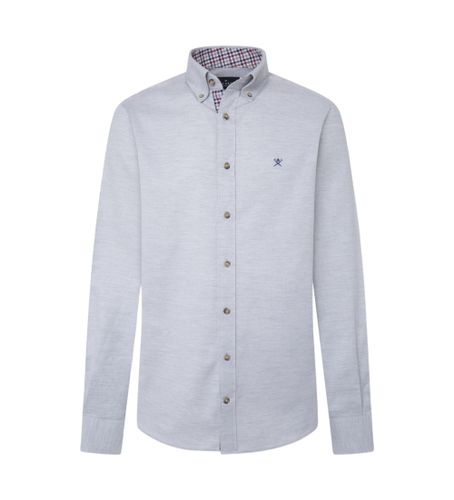 Til mænd. HM3010065 Flannel Trim skjorte (XL), Casual, Bomuld, Lange ærmer - Hackett London - Modalova