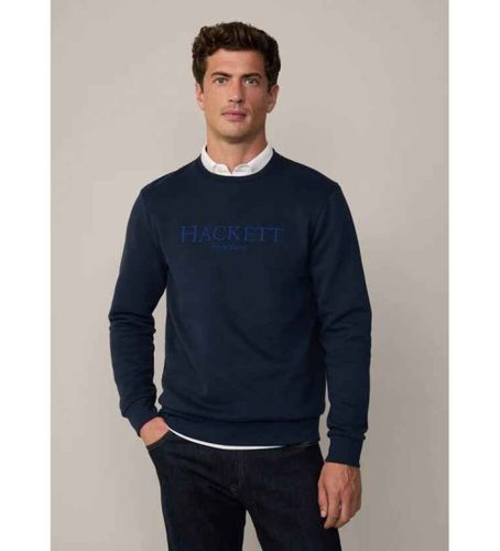 Til mænd. HM581279 Sweatshirt Lisa navy (S), Casual, Bomuld, Polyester, Lange ærmer, Blå - Hackett London - Modalova