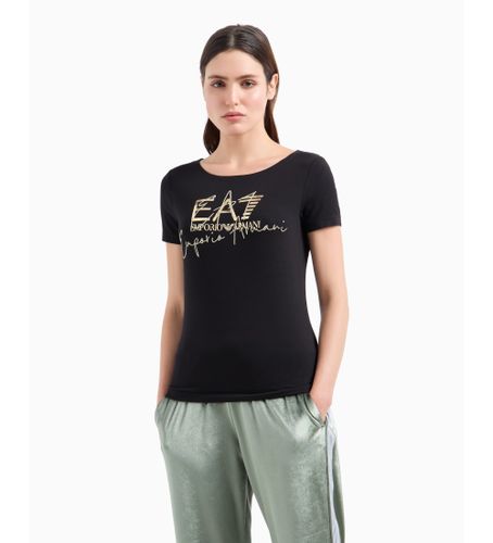 Til kvinder. 6DTT19_TJQCZ Logo Series t-shirt med rund hals i bomuld med stretch (M), Casual, Korte ærmer - EA7 - Modalova