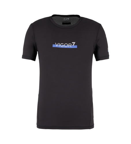 Til mænd. 6DPT12_PJMDZ Dynamic Athlete T-shirt med rund hals i teknisk stof VIGOR7 (L), Casual, Sport, Multisport, Polyester, Korte - EA7 - Modalova