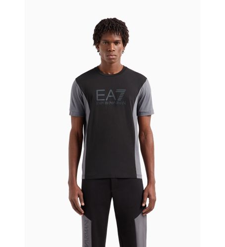 Til mænd. 6DPT23_PJVPZ Atletisk kortærmet colour block t-shirt med rund hals i bomuld (XS), Casual, Sport, Multisport, Korte ærmer - EA7 - Modalova