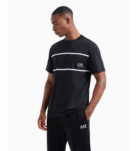 Til mænd. 6DPT47_PJTJZ Athletic Colour Block T-shirt med rund hals, (L), Casual, Sport, Bomuld, Multisport, Korte ærmer - EA7 - Modalova