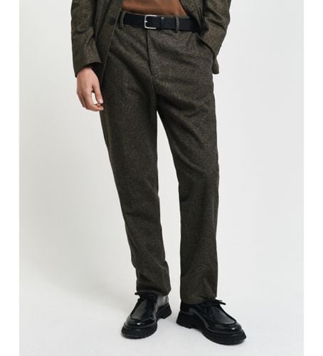 Til mænd. 1505323 Slim Fit jakkesætsbukser Donegal Brown (46), Brun, Casual, Bomuld - Gant - Modalova