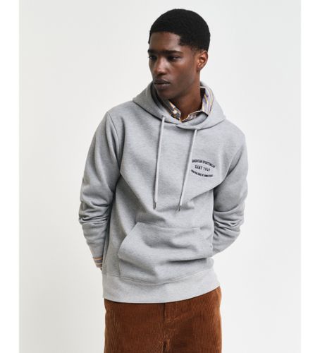 Til mænd. 2015070 Sweatshirt med hætte og et lille gråt design (L), Casual, Bomuld - Gant - Modalova