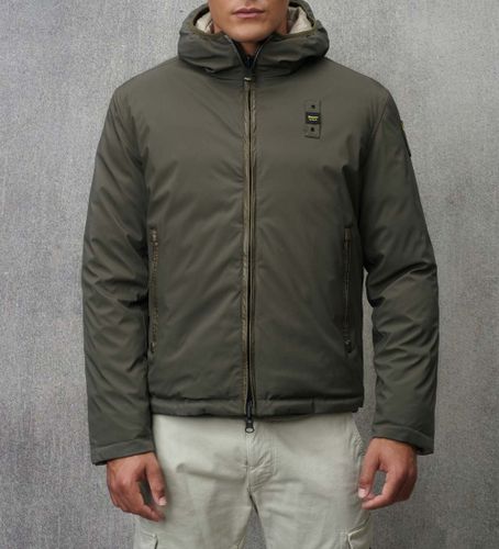 Til mænd. 24WBLUC06054 Vendbar neoprenjakke Ballard green (S), Casual, Grøn, Polyester - Blauer - Modalova