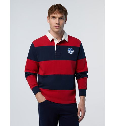 Til mænd. 692338 Rugby polo shirt , navy (XS), Casual, Bomuld, Lange ærmer, Blå - North Sails - Modalova