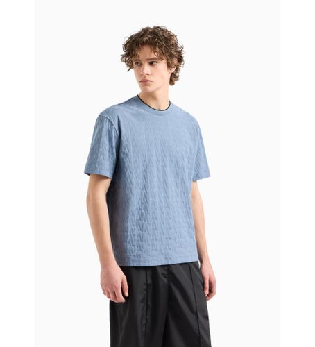 Til mænd. 6DZTLBZJ2ZZ15DU Regular fit T-shirt med kontrastfarvet rund hals ASV blue (L), Blå, Casual, Bomuld, Korte ærmer - Armani Exchange - Modalova