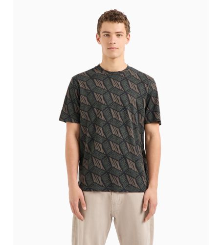 Til mænd. 6DZTHYZJH4Z22CR Regular fit T-shirt med 3D-effektprint i bomuld ASV , (L), Casual, Korte ærmer - Armani Exchange - Modalova