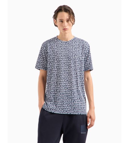 Til mænd. 6DZTJAZJH4Z55JS Regular fit bomulds-T-shirt Monogram all-over bomuld ASV (L), Casual, Korte ærmer - Armani Exchange - Modalova