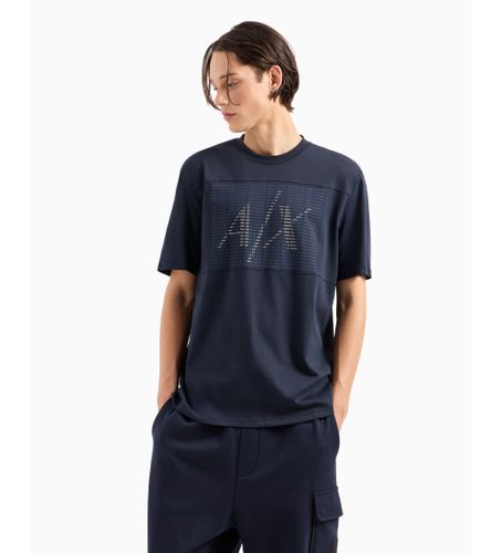 Til mænd. 6DZTJDZJBYZ1510 Navy kortærmet t-shirt (L), Casual, Bomuld, Korte ærmer, Blå - Armani Exchange - Modalova