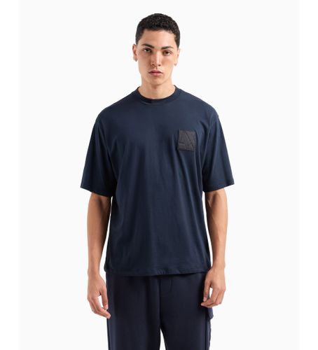 Til mænd. 6DZTJGZJ8EZ1510 Navy kortærmet t-shirt (L), Casual, Bomuld, Korte ærmer, Blå - Armani Exchange - Modalova