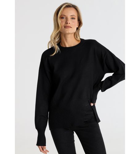 Til kvinder. 350038072 Basic pullover med slids (XS), Casual, Viscose, Lange ærmer - Victorio & Lucchino, V&L - Modalova