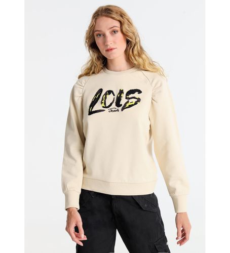 Til kvinder. 464602588 Sweatshirt uden hætte med raglanærmer (XS), Casual, Bomuld, Lange ærmer - Lois Jeans - Modalova