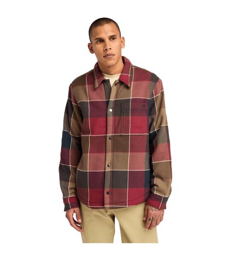 Til mænd. TB0A6UX2EIF1 Ternet overshirt med rødt fleecefor (3XL), Casual, Bomuld, Lange ærmer - Timberland - Modalova