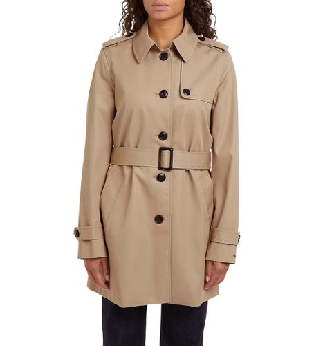 Til kvinder. WW0WW24966 enkeltradet trenchcoat (XS), Casual, Bomuld - Tommy Hilfiger - Modalova