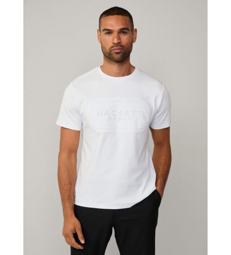 Til mænd. HM500872 HS Club T-shirt Emboss (S), Casual, Bomuld, Korte ærmer - Hackett London - Modalova