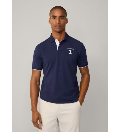 Til mænd. HM563414 Heritage Number polo shirt (S), Casual, Bomuld, Korte ærmer - Hackett London - Modalova