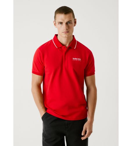 Til mænd. RM540013 Polo pique med logotryk, (S), Casual, Bomuld, Korte ærmer - Red Bull Racing x Pepe Jeans - Modalova