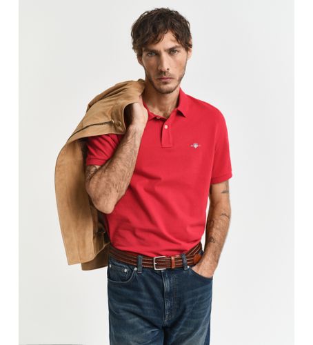 Til mænd. 2210 Pique polo shirt Regular Fit Shield (S), Casual, Bomuld, Korte ærmer - Gant - Modalova