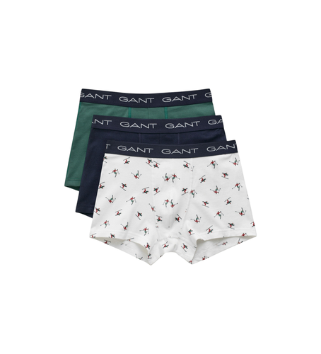 Til mænd. 902443023 Gaveæske med 3 boxershorts , navy, (S), Afslappet, Bomuld, Blå - Gant - Modalova