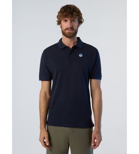 Til mænd. 692451 Poloshirt med logopatch (S), Casual, Korte ærmer, Økologisk bomuld, Bæredygtig - North Sails - Modalova