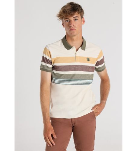 Til mænd. 630357197 Kortærmet poloshirt med beigefarvede bondegårde (S), Casual, Bomuld, Korte ærmer - Victorio & Lucchino, V&L - Modalova