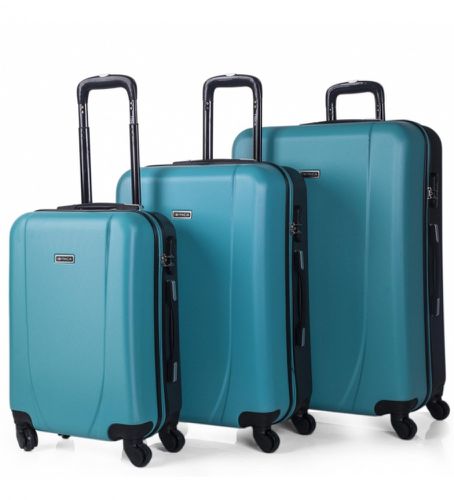 Unisex. 71100-06 4 Wheeled Trolley Hard Travel Case Set 71100 Turquoise -55x65x75cm- -55x65x75cm-. (OSFA), Casual, Grå, ABS/Polykarbona - ITACA - Modalova