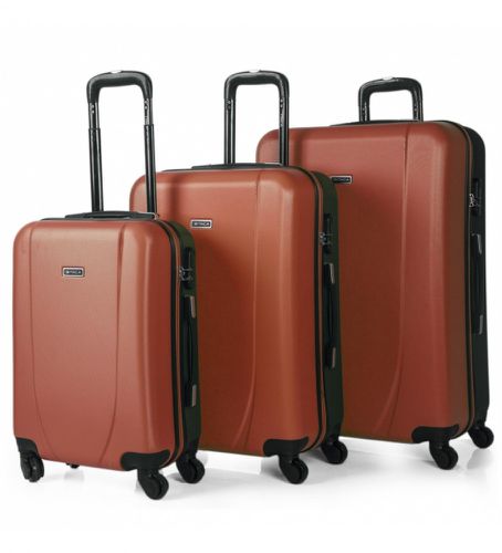 Unisex. 71100-08 4-hjulet trolley 71100 Coral -55X65X75Cm- 4-hjulet trolley Hard Travel Case sæt (OSFA), Rød, Casual, Grå, ABS/Polykarb - ITACA - Modalova