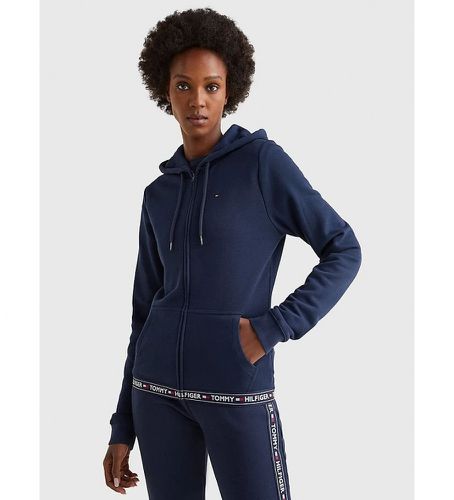 Til kvinder. UW0UW00582 Bomuldsfrotté Lounge Sweatshirt navy (XS), Casual, Sport, Polyester, Lange ærmer, Økologisk bomuld, Bl - Tommy Hilfiger - Modalova