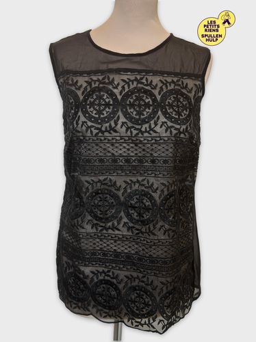 Top dentelle noir Mango 🛒 - Mango - Modalova