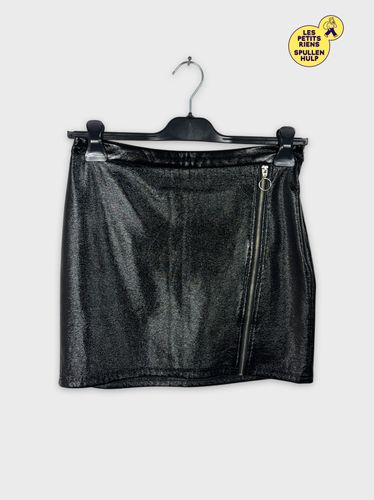 Mini jupe vinyle M aspect cuir zippée - Bershka - Modalova