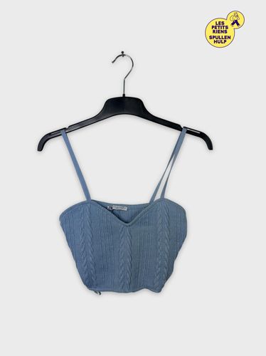 Top clair maille torsadée bretelles fines 💙 - Zara - Modalova