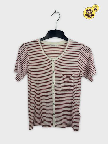 T-shirt rayé et blanc à boutons - Ikks - Modalova