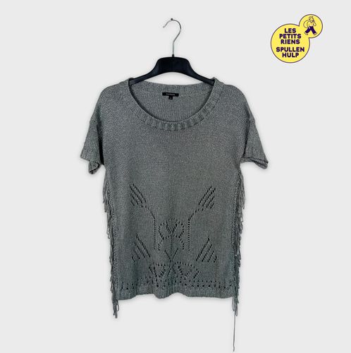 T-shirt maille avec franges XS 💛 - Morgan - Modalova