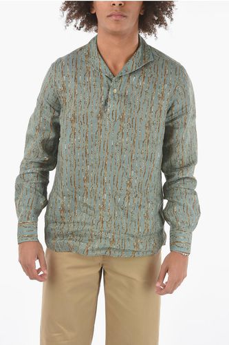 Camp Collar Abstract Patterned Flax Shirt size 40 - Corneliani - Modalova