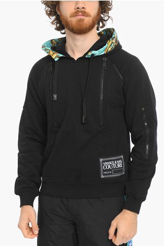 COUTURE Contrasting Hood CONTRAST Hoodie with Double Zip size Xs - Versace - Modalova