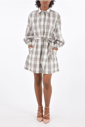 District check Long Lantern Sleeve AUBREE shirtdress with Be Größe 46 - Baum und Pferdgarten - Modalova