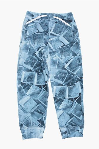 EMPORIO EARCTIC Printed Fleeced Cotton Joggers size 10 Y - Armani Junior - Modalova